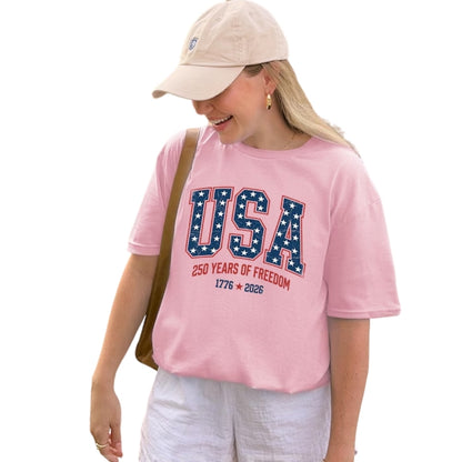USA 250 Years Of Freedom 1776-2026 Matching Family T Shirts, Matching 4th Of July Family Shirts ET0793