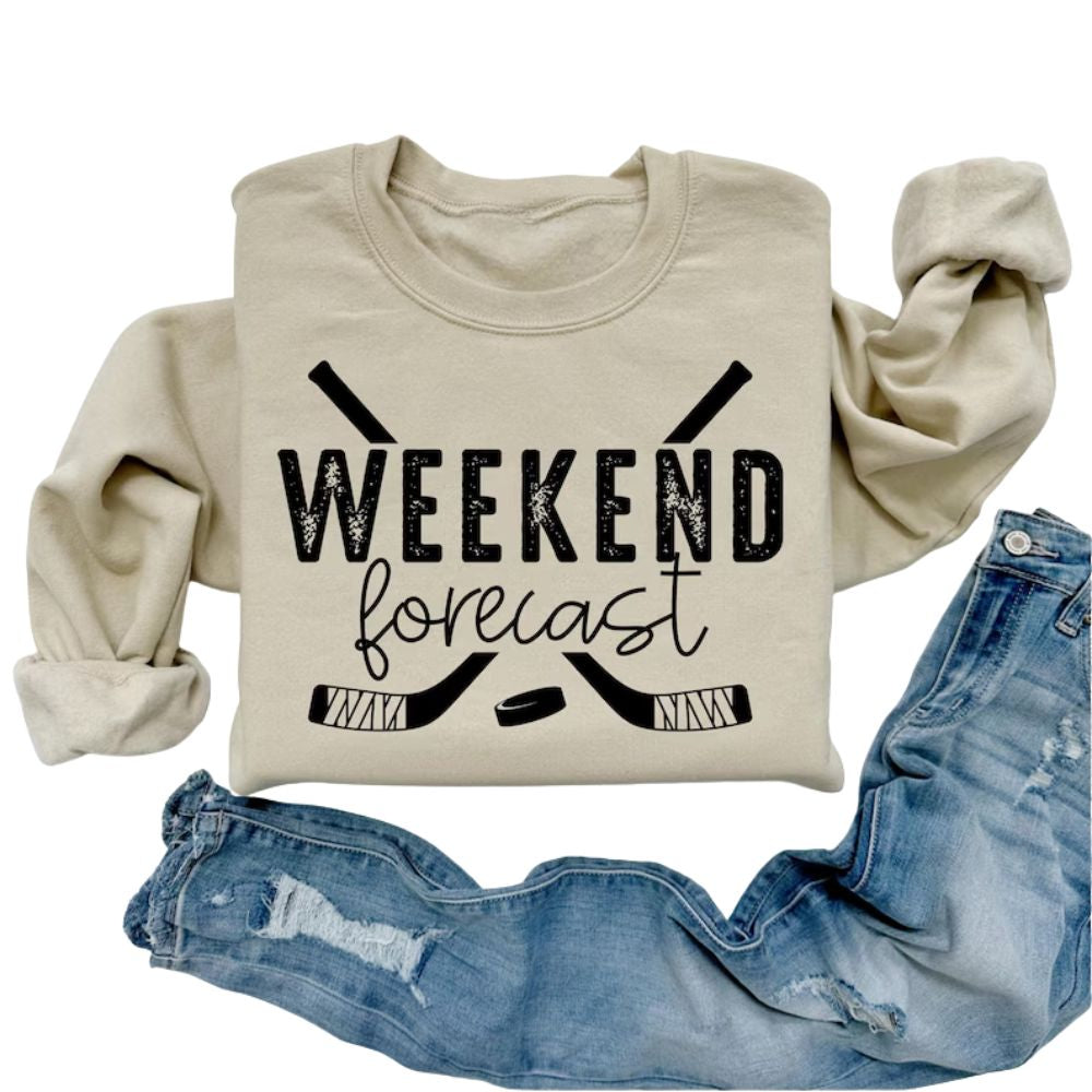 Weekend Forecast Hockey Sweatshirt, Hockey Sweatshirt 2D0842