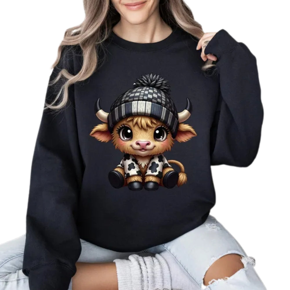 Cute Highland Cow Sweatshirt, Western Cow Sweatshirt 2D0574