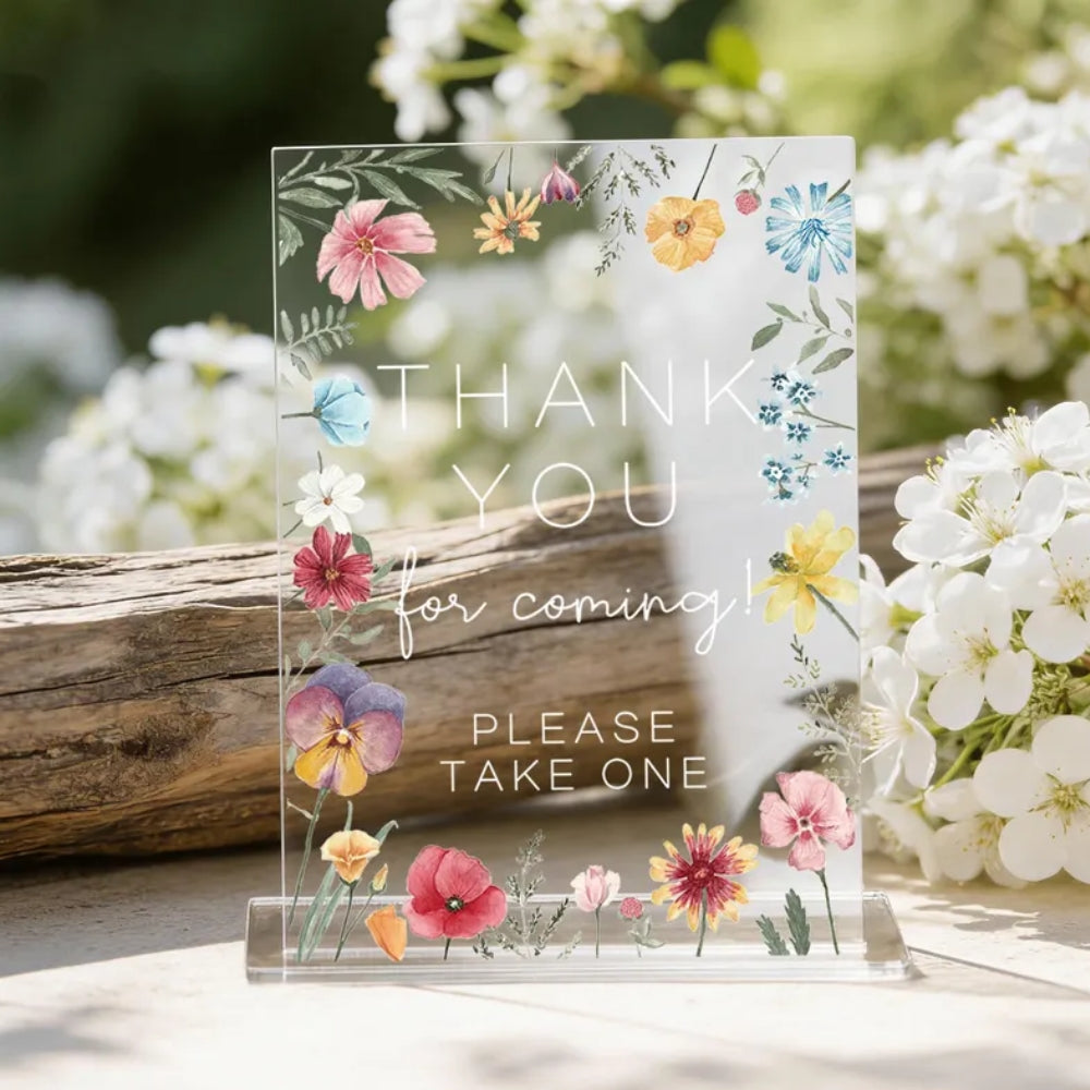 Thank You For Coming Please Take One Acrylic Wedding Photo Guestbook Sign, Wedding Photo Guestbook Sign WD0092