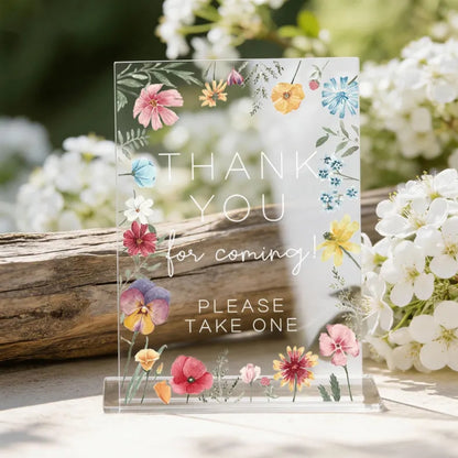 Thank You For Coming Please Take One Acrylic Wedding Photo Guestbook Sign, Wedding Photo Guestbook Sign WD0092