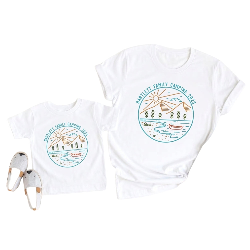 Custom Matching Family Camping T Shirts, Custom Camping Travel Matching Shirts For Family ET1104