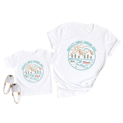 Custom Matching Family Camping T Shirts, Custom Camping Travel Matching Shirts For Family ET1104