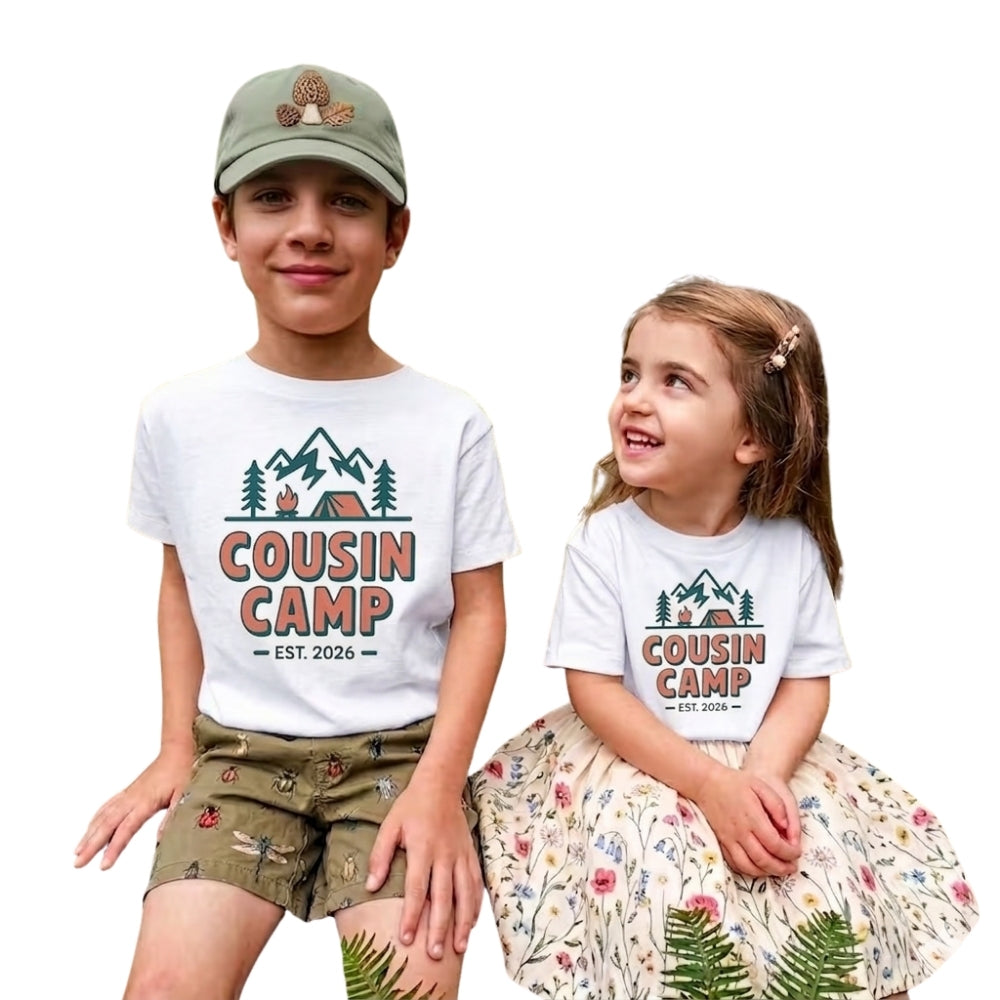 Custom Cousin Camp Matching T Shirts With Year, Custom Camping Matching Cousin Shirts ET0794