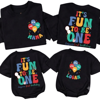 It's Fun To Be One Custom First Birthday Family T Shirts Matching, Custom Family 1st Birthday Shirts ET1529
