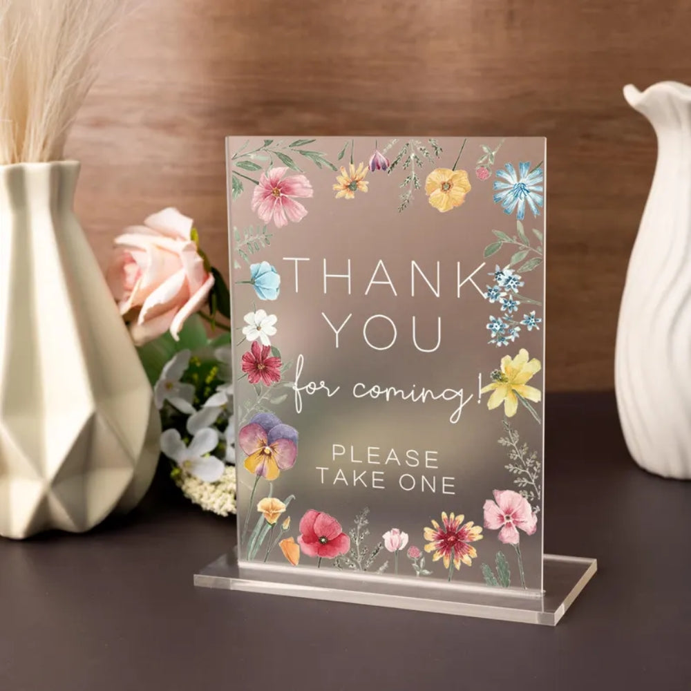 Thank You For Coming Please Take One Acrylic Wedding Photo Guestbook Sign, Wedding Photo Guestbook Sign WD0092