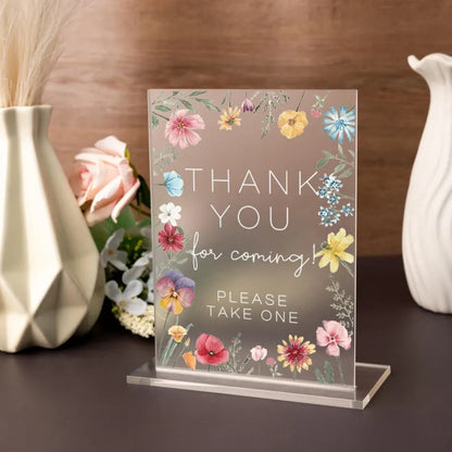 Thank You For Coming Please Take One Acrylic Wedding Photo Guestbook Sign, Wedding Photo Guestbook Sign WD0092