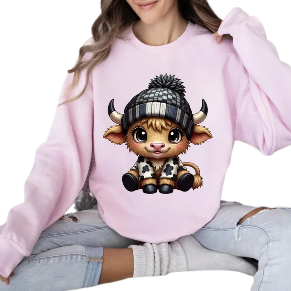 Cute Highland Cow Sweatshirt, Western Cow Sweatshirt 2D0574
