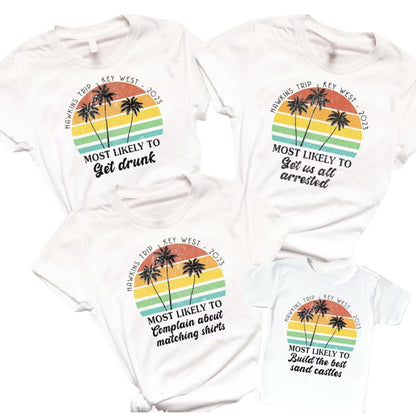 Custom Matching Beach Trip Family T Shirts, Personalized Beach Vacation Matching Shirts For Family ET1105