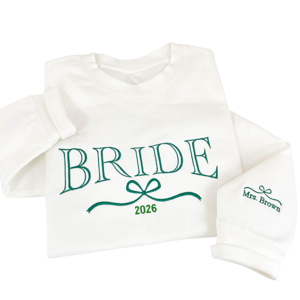 Custom Maid Of Honor Bride Bridesmaid Sweatshirt Matching, Custom Bridal Shower Favors Sweatshirts ET1504