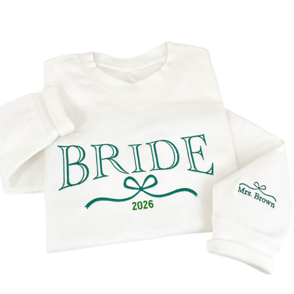Custom Maid Of Honor Bride Bridesmaid Sweatshirt Matching, Custom Bridal Shower Favors Sweatshirts ET1504