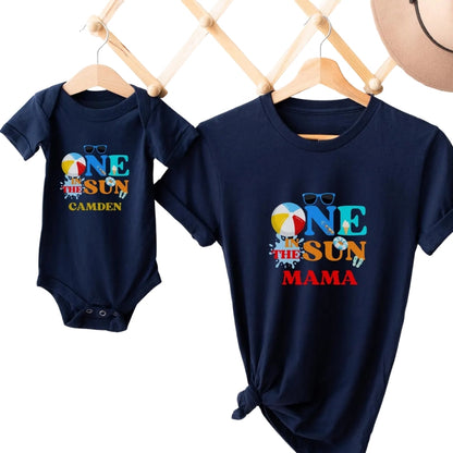 Custom One In The Sun Matching Family T Shirt For First Birthday, Custom Matching First Birthday Family Shirts ET0244