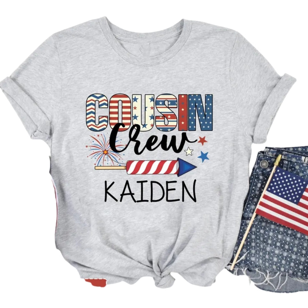 Custom Cousin Crew Matching 4th Of July T Shirts, Custom Family Fourth Of July Matching Shirts ET0683