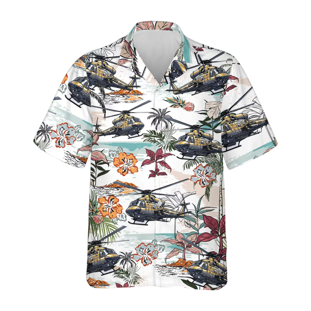 UH-60 Black Hawk Tropical Hawaiian Shirt For Men, UH-60 Black Hawk Hawaiian Shirts HE0262