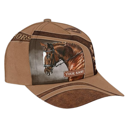 Personalized Horse Baseball 3D Cap, Custom Horse Lover Caps Hats CP0220