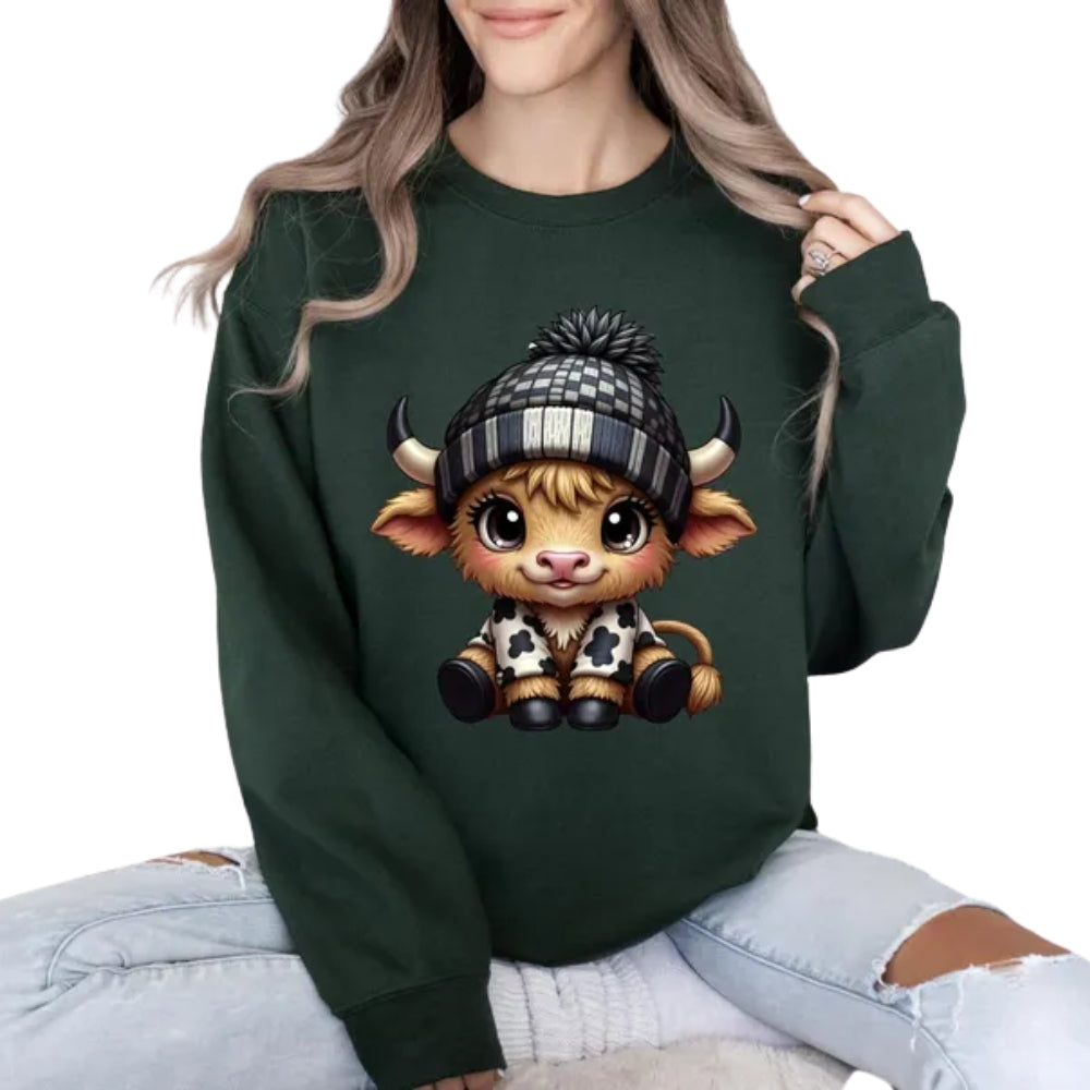 Cute Highland Cow Sweatshirt, Western Cow Sweatshirt 2D0574