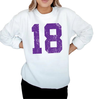 Custom Number Sport Sweatshirt, Personalized Sport Sweatshirt With Number 2D0995