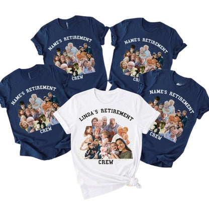 Custom Photo Retirement Crew Matching T Shirts, Personalized Retirement Matching Shirts ET0871