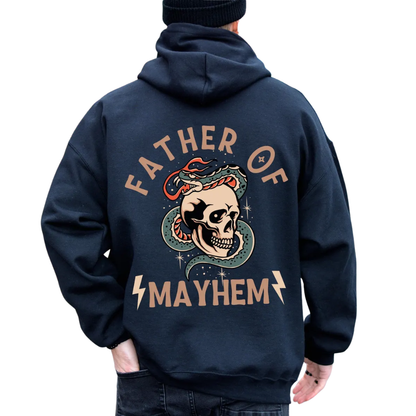 Father Of Mayhem Mother Of Mayhem Skull Matching Hoodies, Mayhem Family Hoodies ET1367