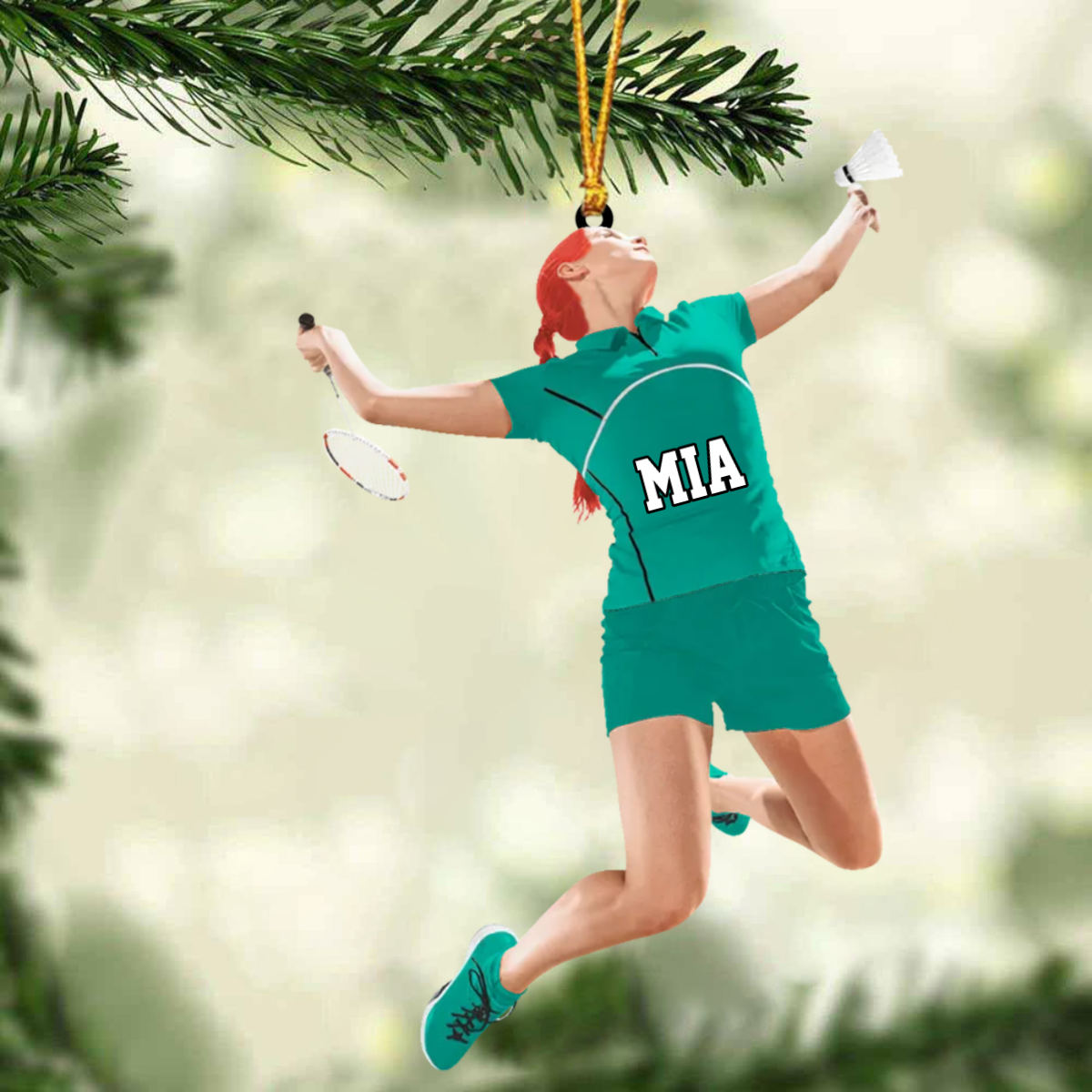 Custom Personalized Badminton Lovers Christmas Ornament, Gift For Badminton Player OO1744