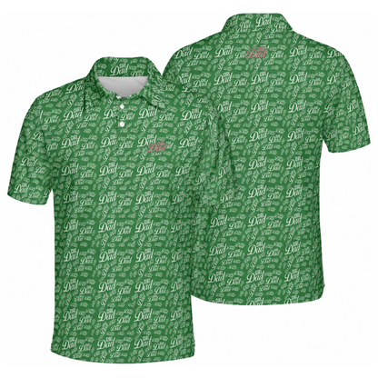 Girl Dad Pink Golf Polo Shirt For Men, Father Day Golf Shirts For Dad With Daughter GE0463
