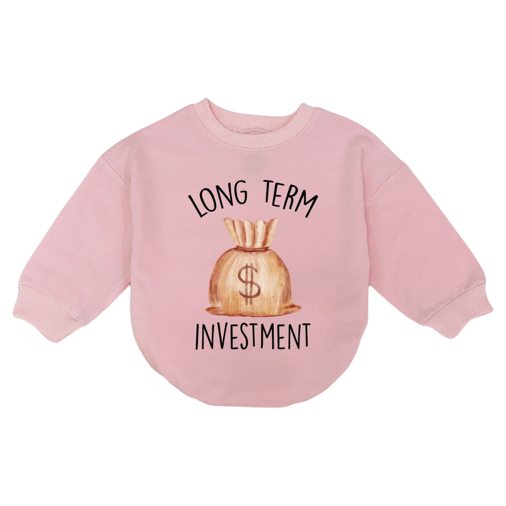 Long Term Investment Baby Sweatshirt Romper, Finance Baby Romper Sweatshirt BB0175