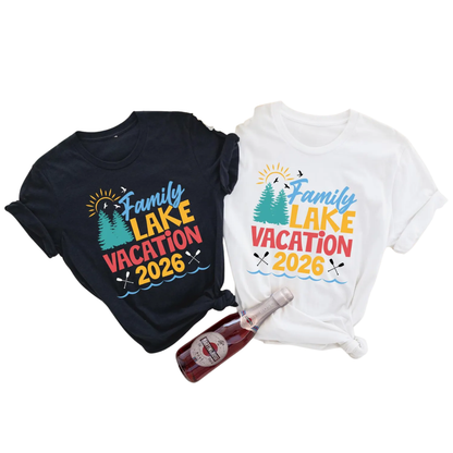 Family Lake Vacation Personalized Matching Family T Shirt, Custom Lake Trip Family Shirts ET1185