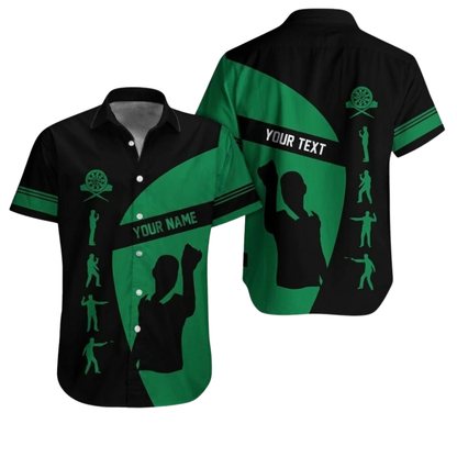 Custom Name And Text Dart Hawaiian Shirt For Men, Custom Team Darts Shirt DZ0105