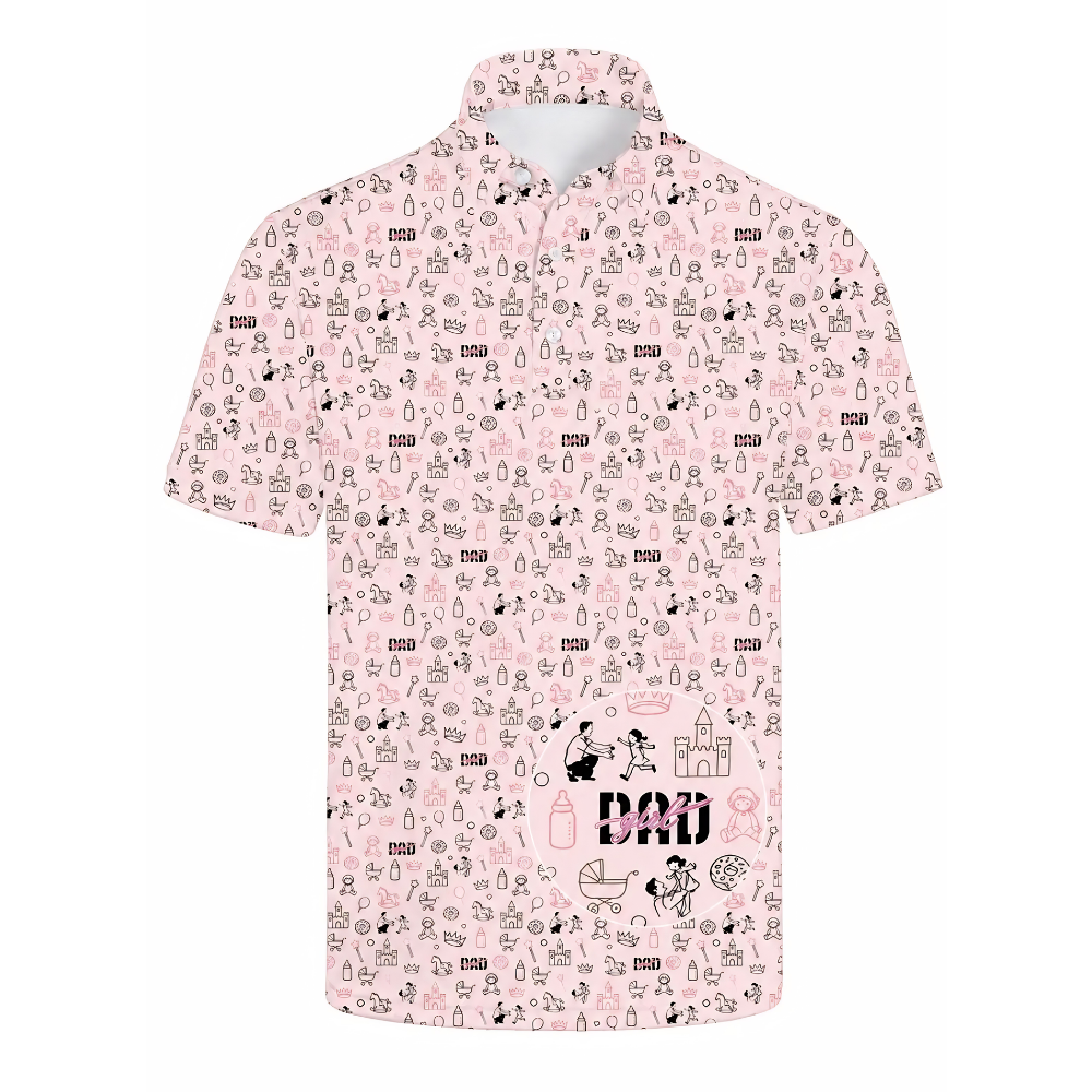 Girl Dad Golf Polo Shirt For Father Day, Father Daughter Golf Shirts GE0445
