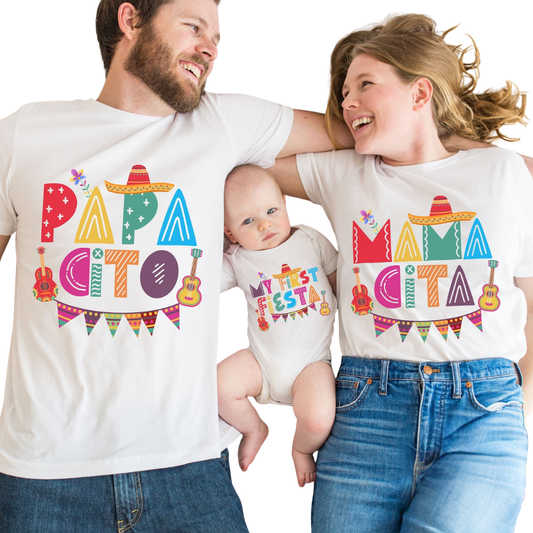 Mexican Fiesta First Birthday Matching Family T Shirt, 1st Birthday Fiesta Family Shirts ET1250