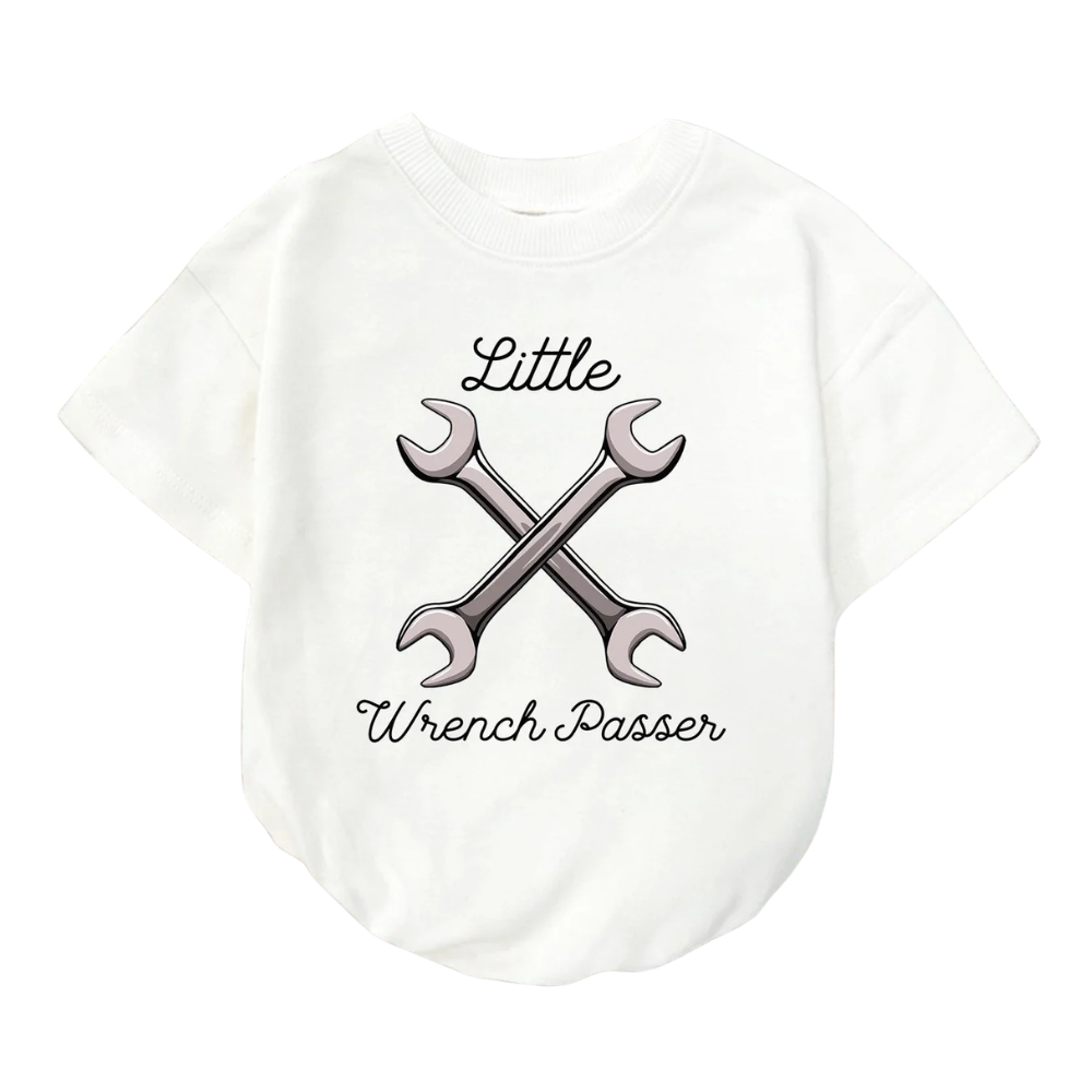 Little Wrench Passer Baby T Shirt Bubble Romper, Mechanic Baby Romper BB0183