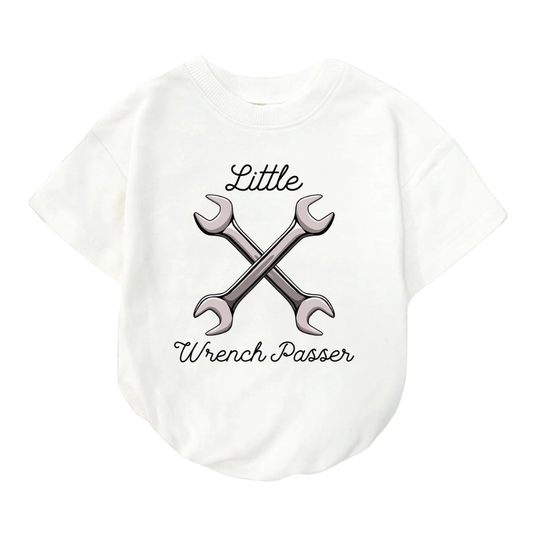 Little Wrench Passer Baby T Shirt Bubble Romper, Mechanic Baby Romper BB0183