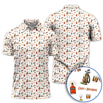 Golf & Bouborn Men's Golf Polo Shirt White, Bouborn Lover Golf Shirts GZ0244