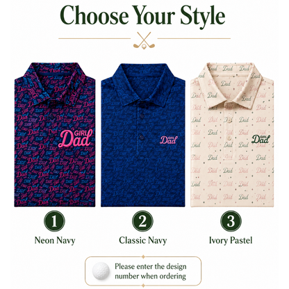 Dad Girl Golf Polo Shirt For Men, Father's Day Golf Shirt GE0502
