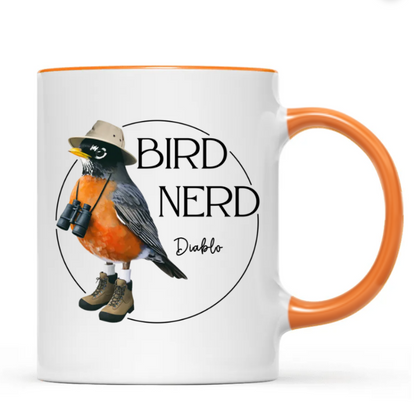 Personalized Bird Nerd Funny Bird Watcher Mug, Custom Name Twitcher Mug, Personalized Mug For Bird Lover TD0011