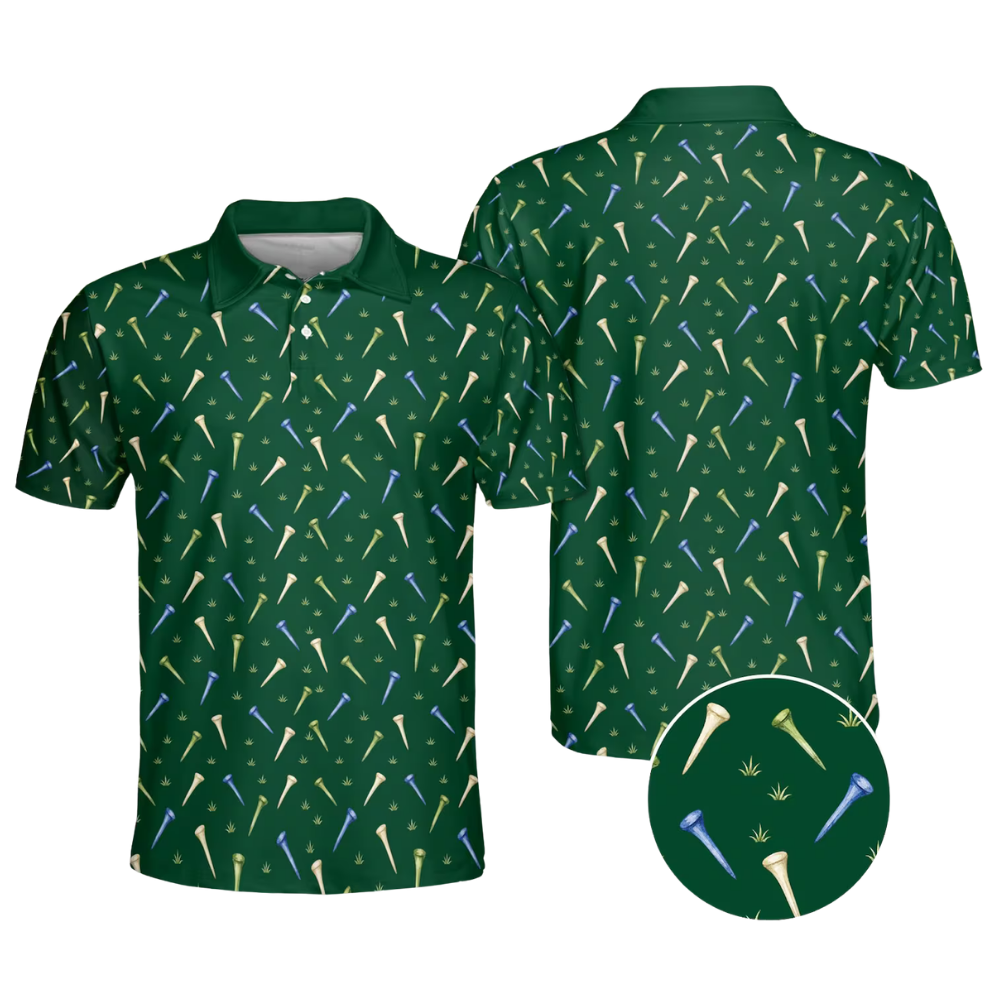Matching Green Golf Shirt For His And Her, Couple Matching Golf Shirt GE0600