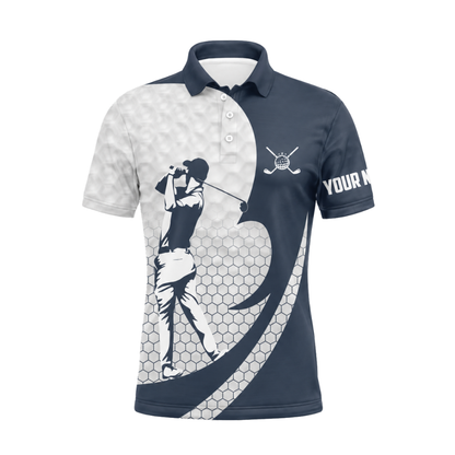 Assuming I'm Just An Old Man Was Your First Mistake Personalized White Hexagon Golf Polo Shirt For Men,  Custom Funny Golf Shirts GU0006