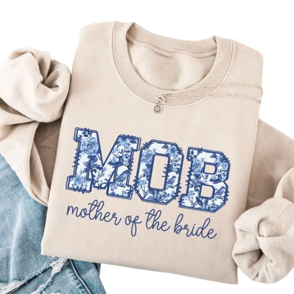 Mother Of The Bride MOB Floral Sweatshirt, Bride Mom Sweatshirts 2D0871