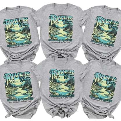 River Crew Personalized Matching Family T Shirt, Custom Family River Rafting Trip Shirts ET1314
