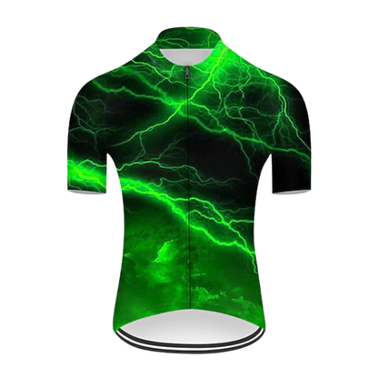 Thunder Blue Cycling Short Sleeve Jersey For Men, Thunder Cycling Jersey CE0060