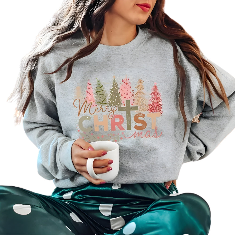Merry Chrtstmas Sweatshirt, Faith Jesus Christmas Sweatshirt 2D0317
