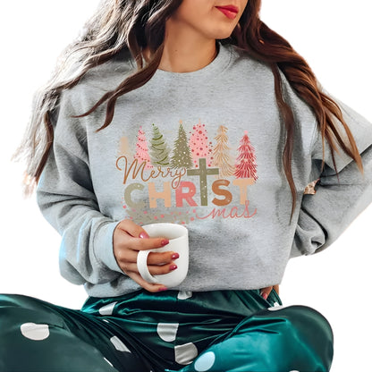 Merry Chrtstmas Sweatshirt, Faith Jesus Christmas Sweatshirt 2D0317
