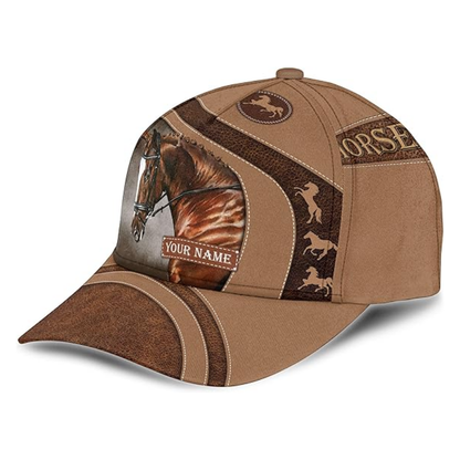 Personalized Horse Baseball 3D Cap, Custom Horse Lover Caps Hats CP0220