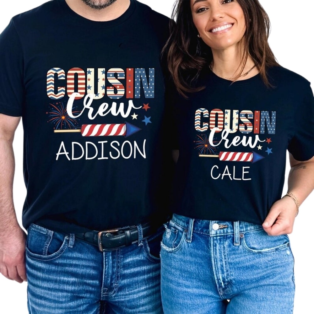 Custom Cousin Crew Matching 4th Of July T Shirts, Custom Family Fourth Of July Matching Shirts ET0683