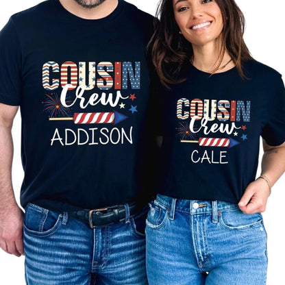 Custom Cousin Crew Matching 4th Of July T Shirts, Custom Family Fourth Of July Matching Shirts ET0683