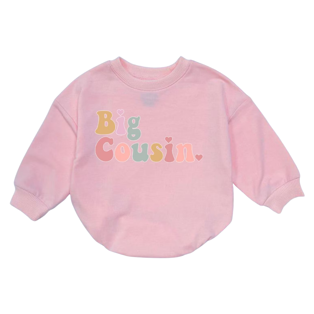 Big Cousin Baby Romper Sweatshirt, Cousin Baby Romper Sweatshirt BB0157