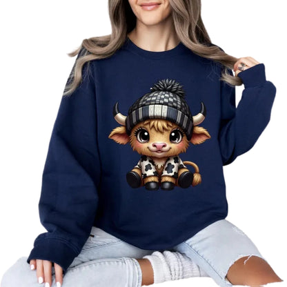 Cute Highland Cow Sweatshirt, Western Cow Sweatshirt 2D0574