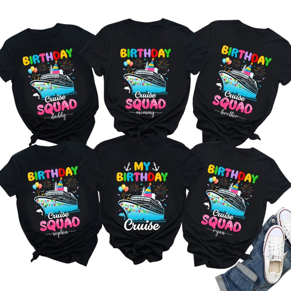 It's My Birthday Cruise Custom Family Matching T Shirts, Custom Birthday Cruise Matching Shirts For Family ET0386