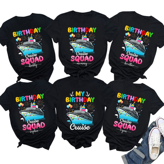It's My Birthday Cruise Custom Family Matching T Shirts, Custom Birthday Cruise Matching Shirts For Family ET0386