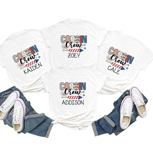 Custom Cousin Crew Matching 4th Of July T Shirts, Custom Family Fourth Of July Matching Shirts ET0683